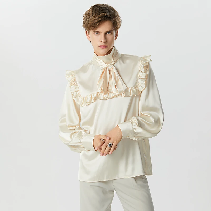 Satin Turtleneck Shirt